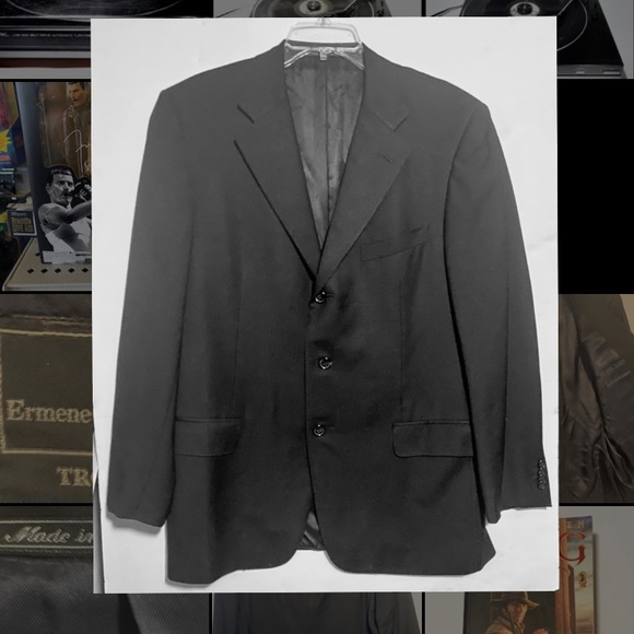 COPY - COPY - Ermenegildo Zegna Solid Trofeo Jacket 42R Black - Picture 2 of 11
